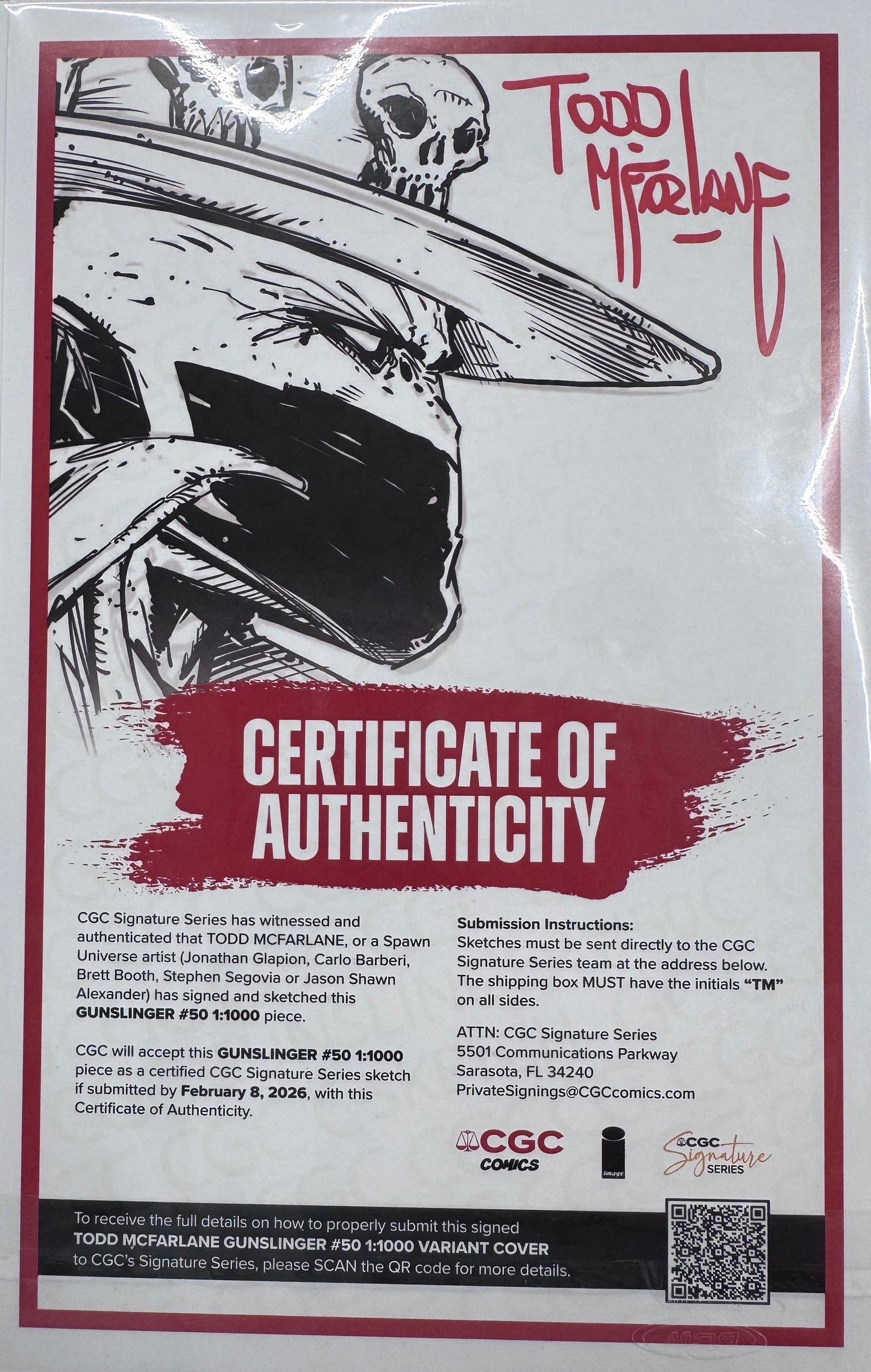 Todd McFarlane Original Art & Signature