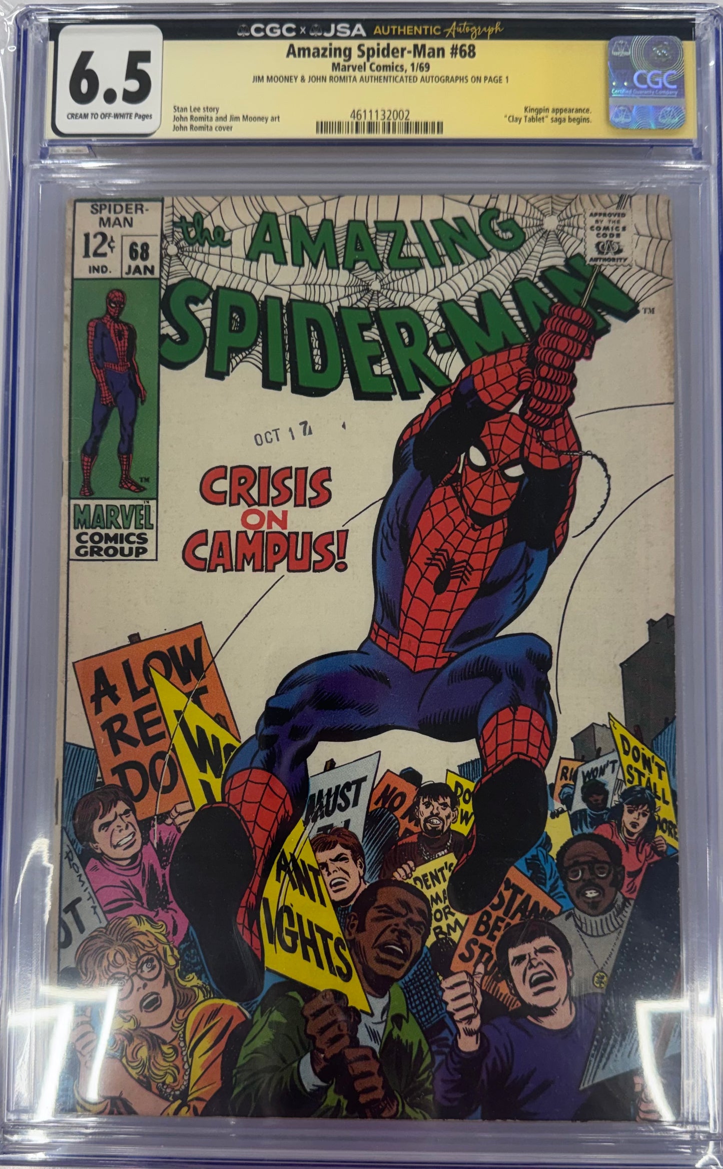 Amazing Spider-Man #68 Mooney & Romita Signatures