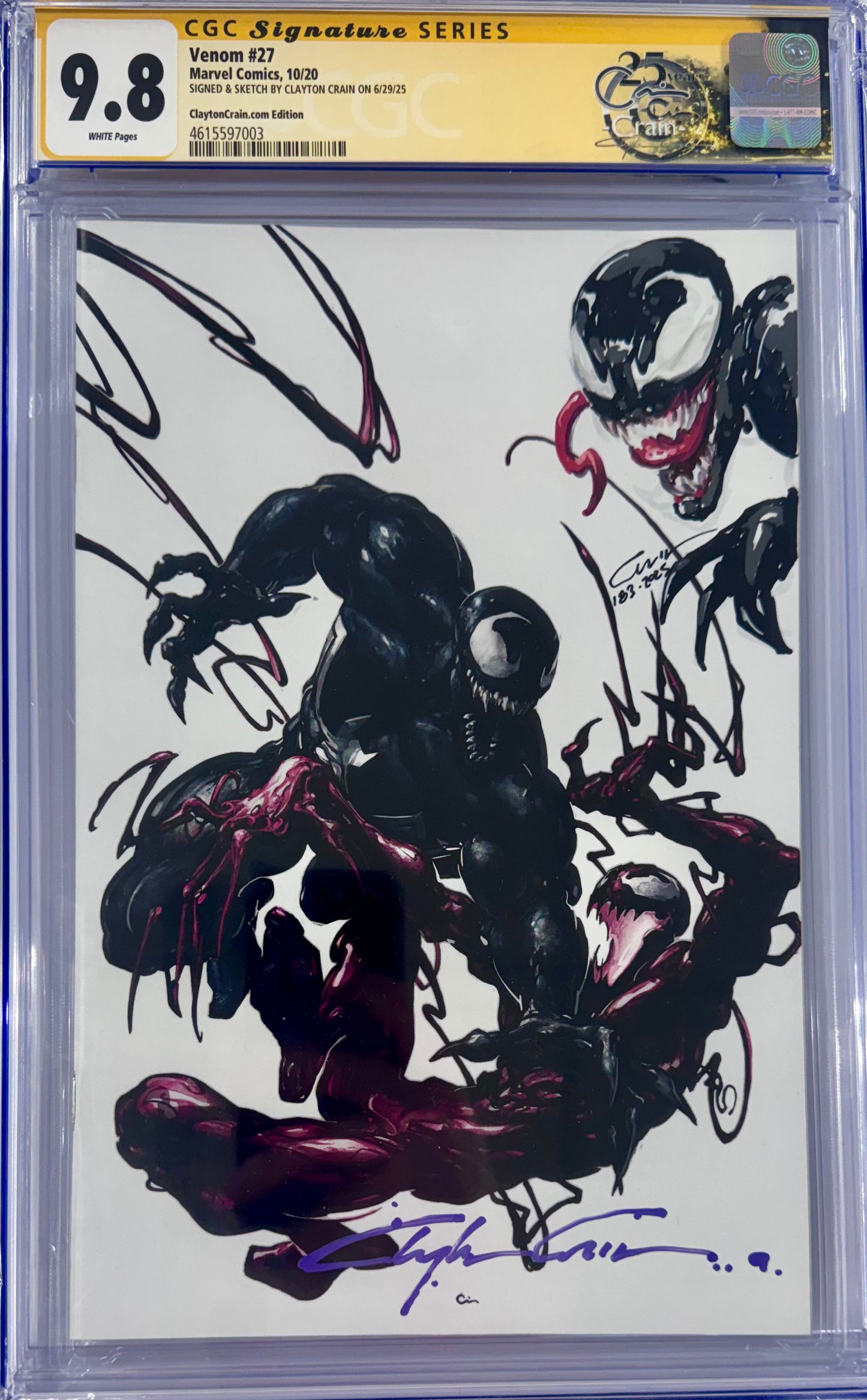 Venom #27 Crain Sketched & Signed Variant