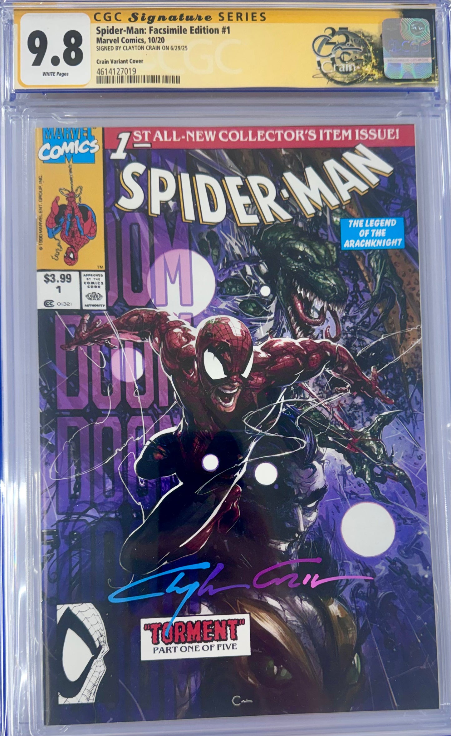 Spider-Man: Facsimile Edition #1 Clain Signed Variant