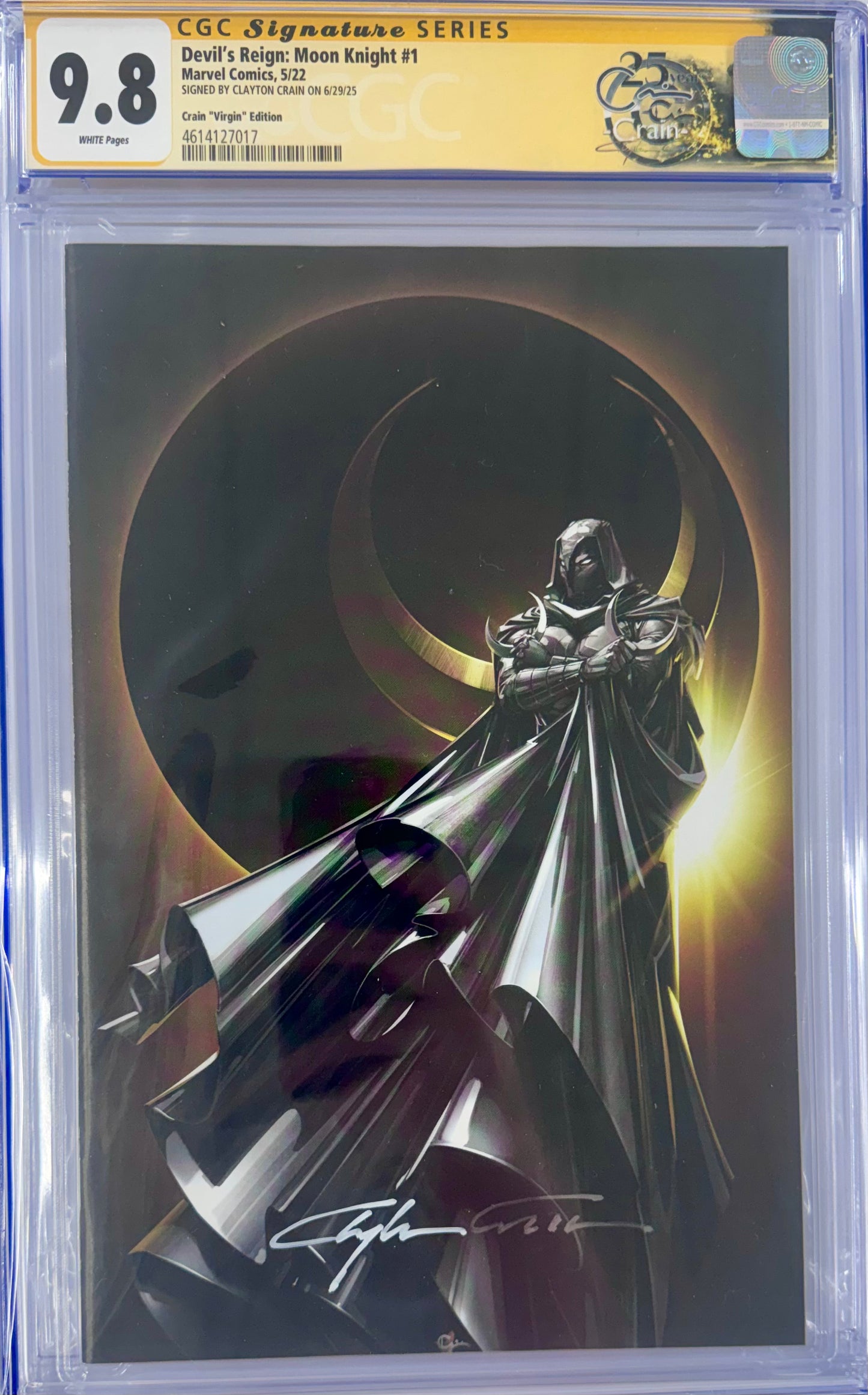 Devil's Reign: Moon Knight #1 Crain Signed Variant