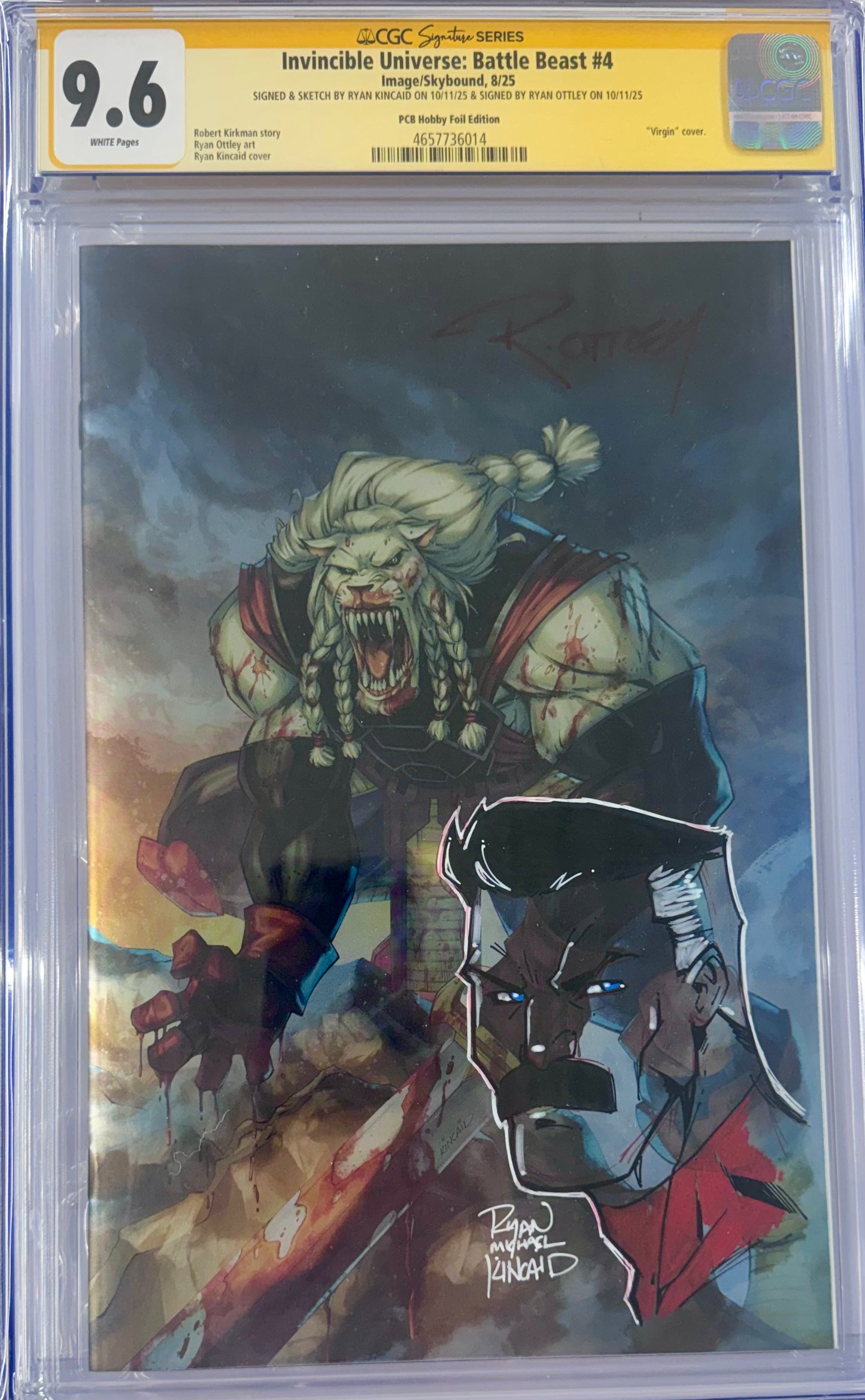 Invincible Universe: Battle Beast #4 Kincaid Sketch & Signature