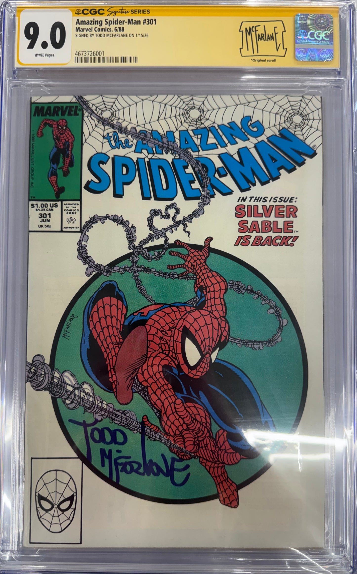 Amazing Spider-Man #301 McFarlane Signature