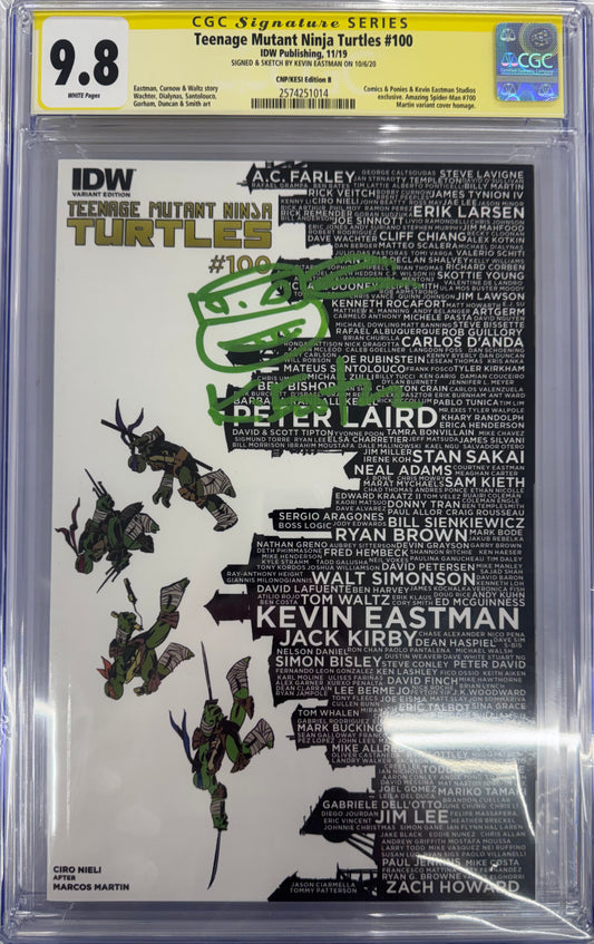 Teenage Mutant Ninja Turtles #100 Eastman Remark & Signature
