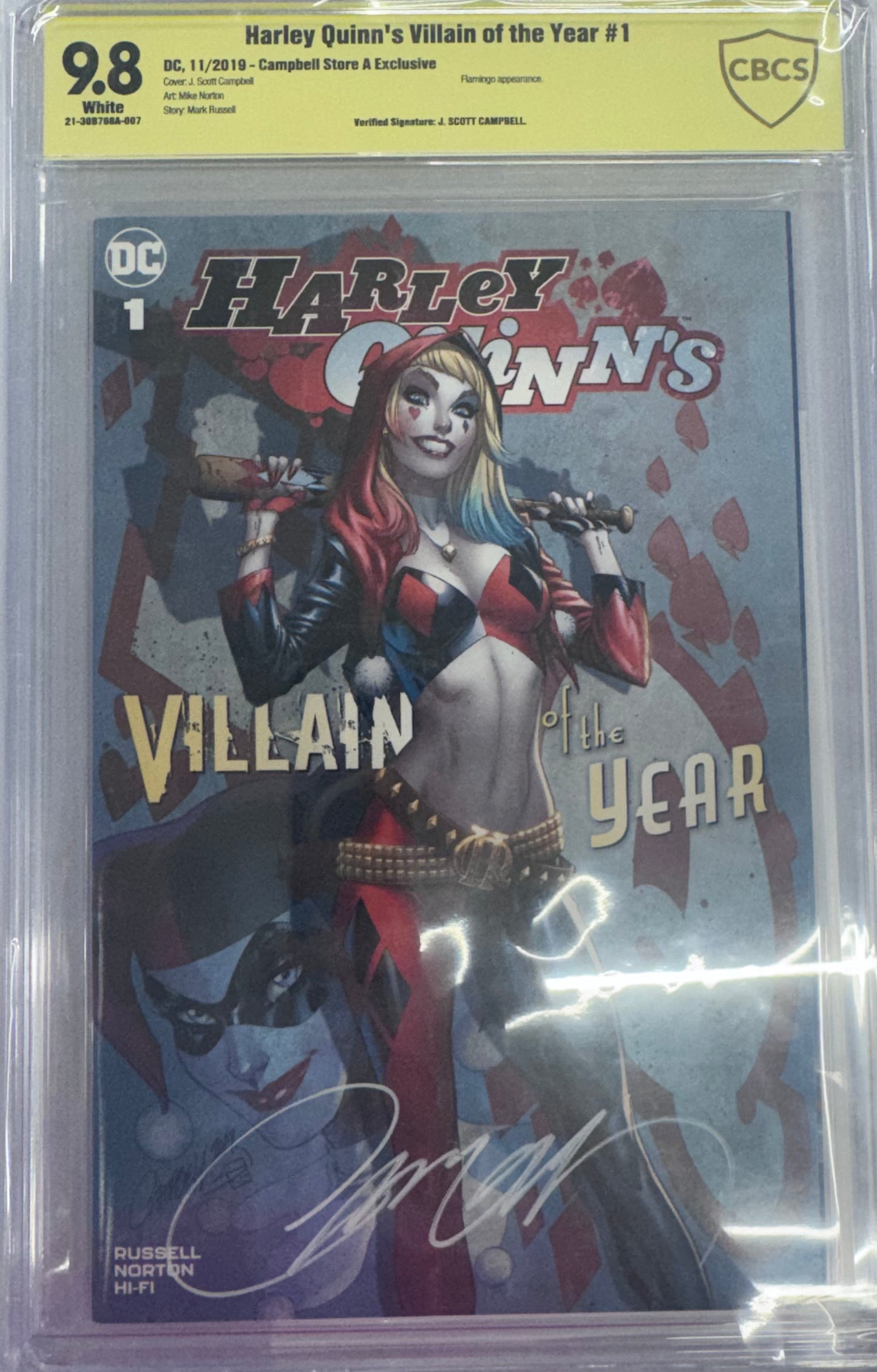 Harley Quinn's Villain of the Year #1 Campbell Variant & Signature