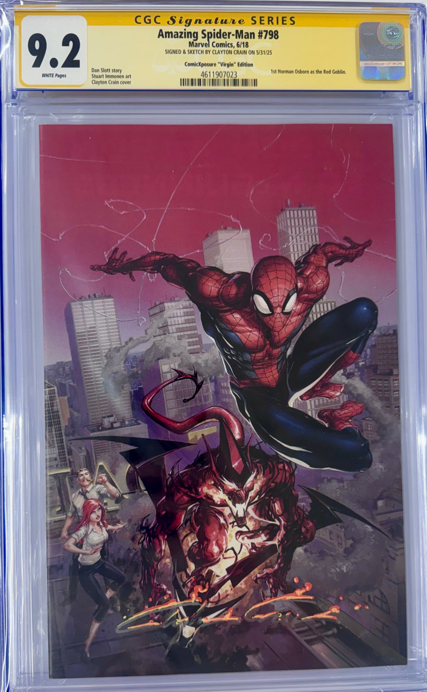 Amazing Spider-Man #798 Crain Exclusive Sketched & Signed Variant
