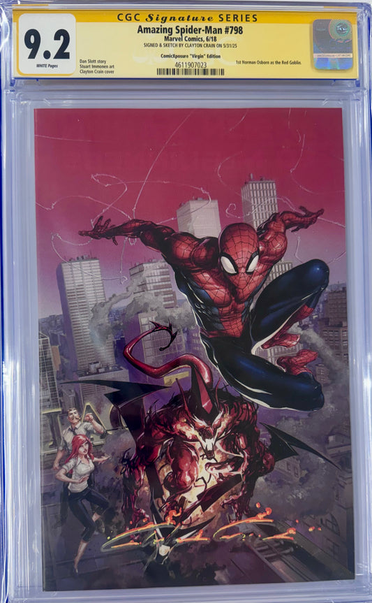 Amazing Spider-Man #798 Crain Exclusive Sketched & Signed Variant