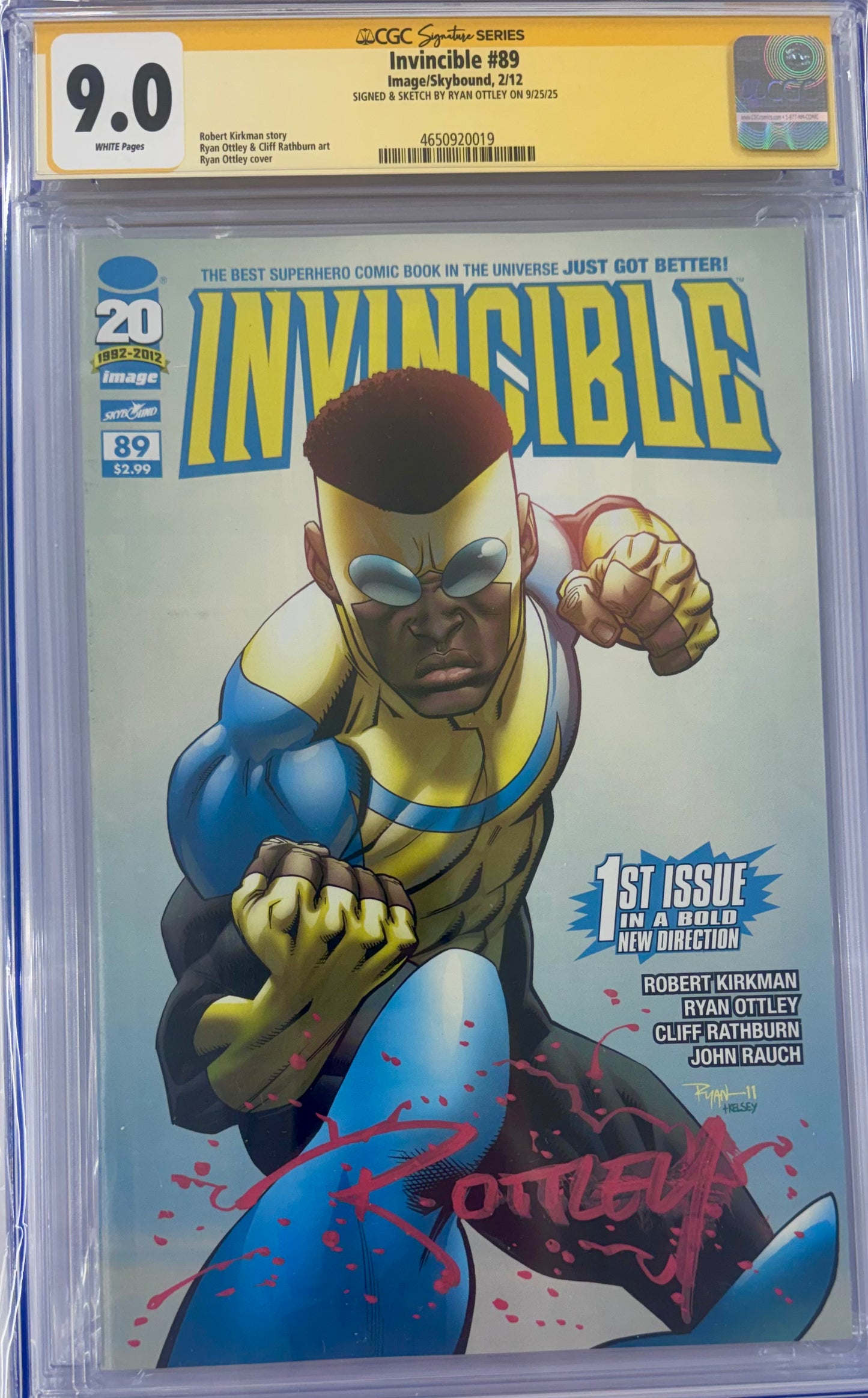 Invincible #89 Ottley Sketch & Signature